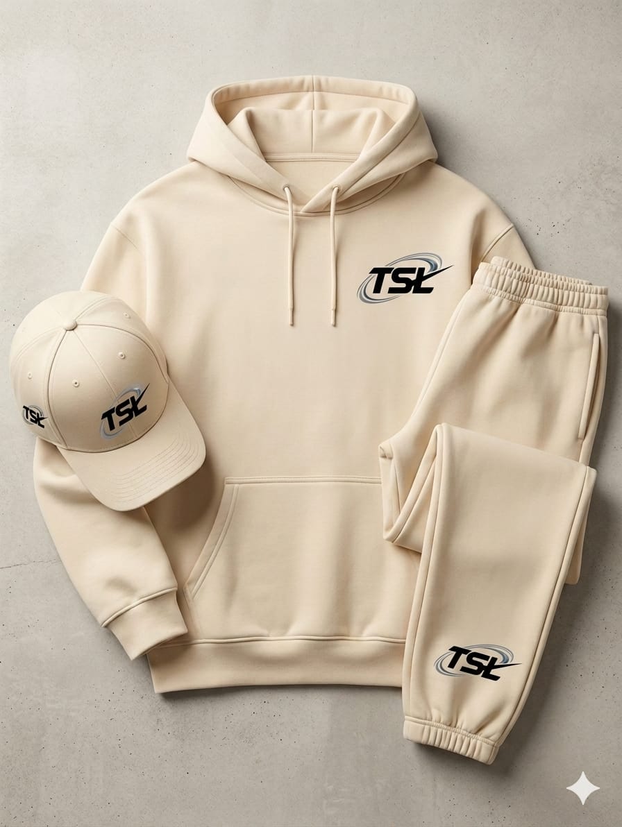 Men's Signature Fleece Hoodie - White & Cream