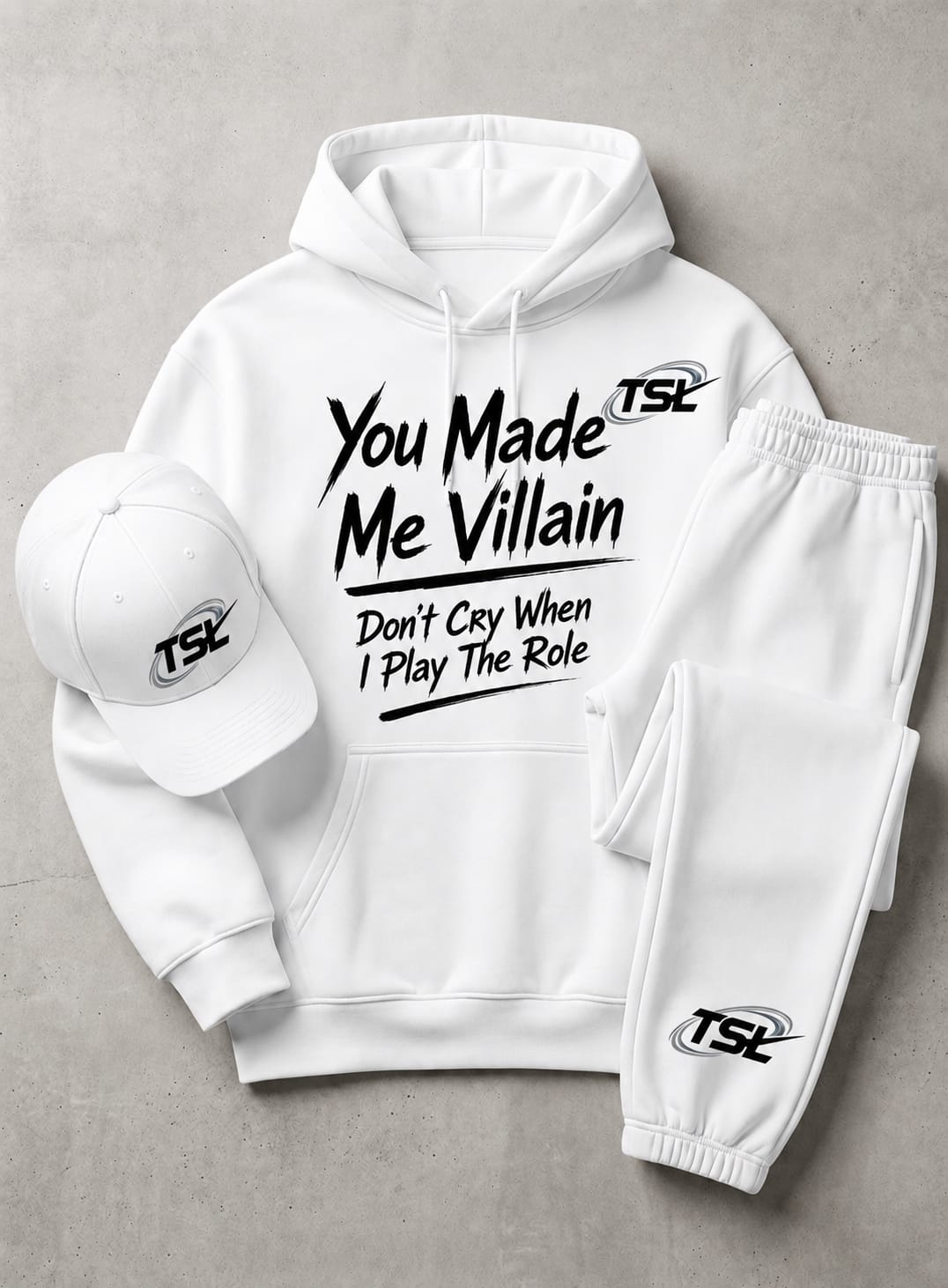 Men's Signature Fleece Hoodie - White & Cream image 2