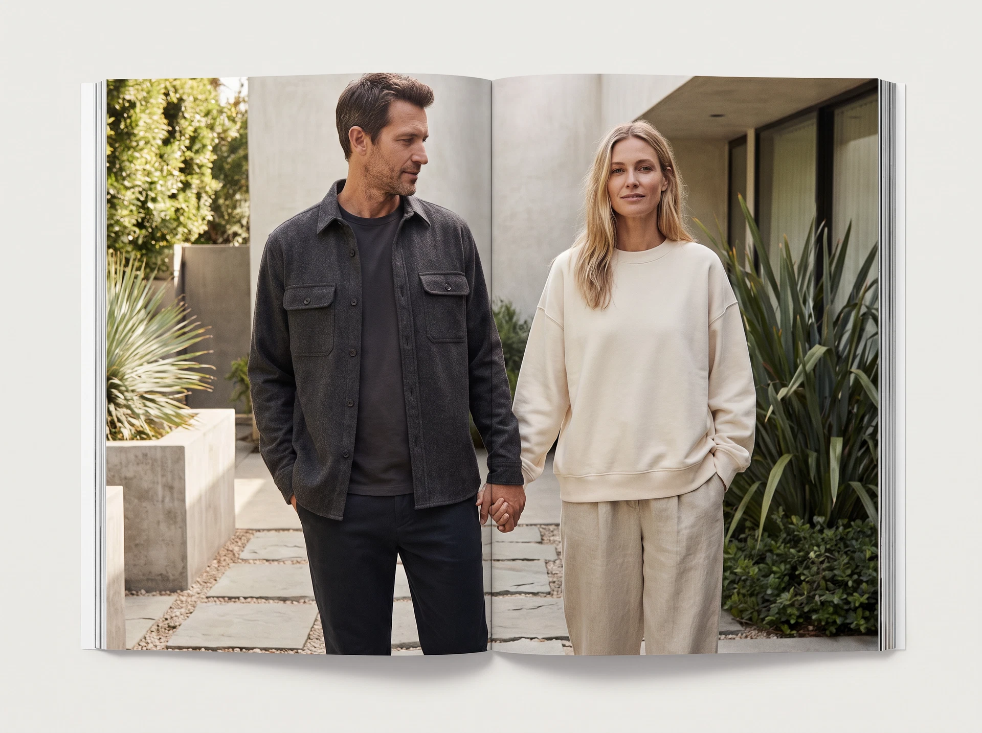 TheSweetLie coordinated charcoal and cream unisex styling
