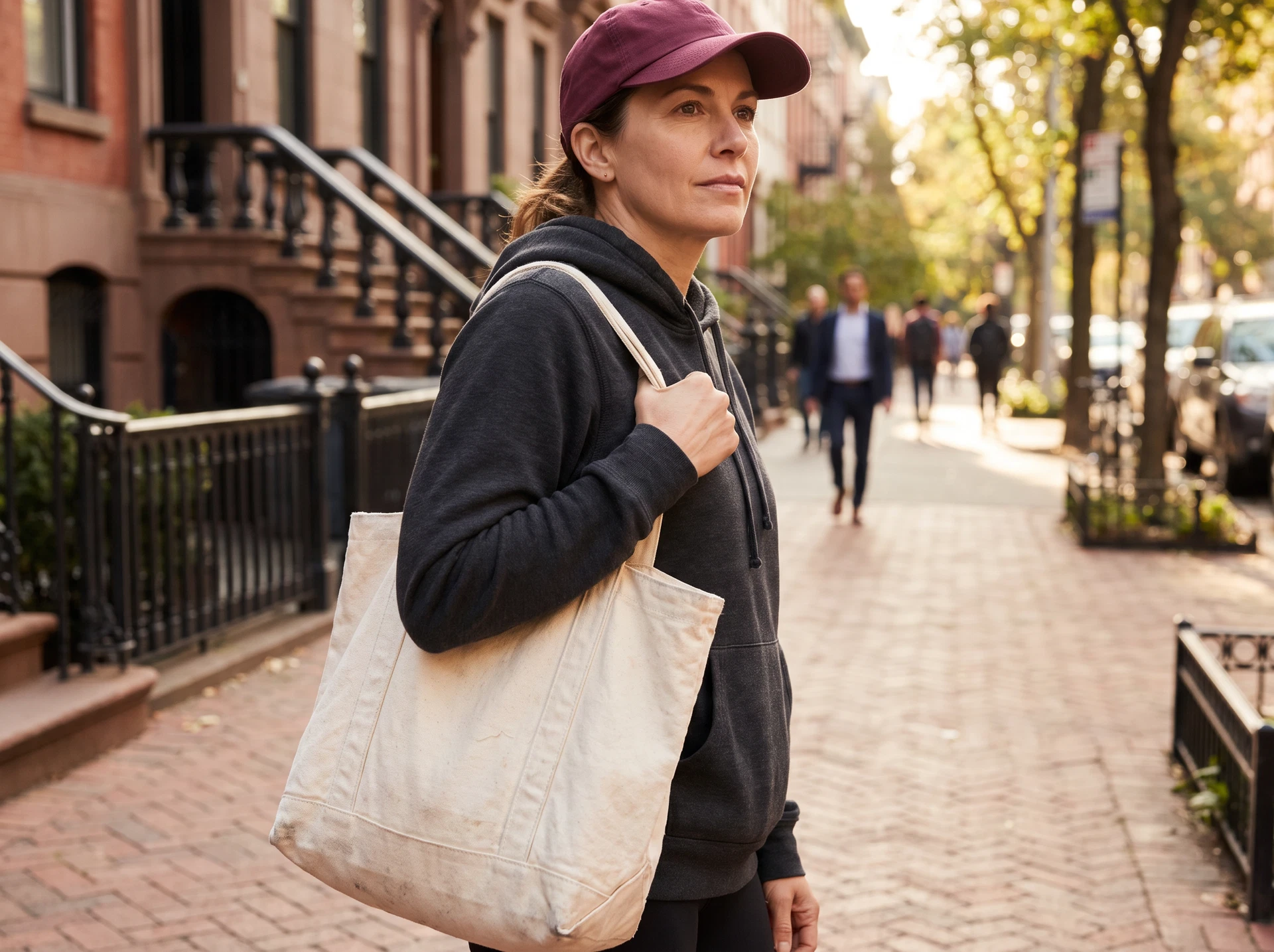 TheSweetLie charcoal hoodie and canvas tote