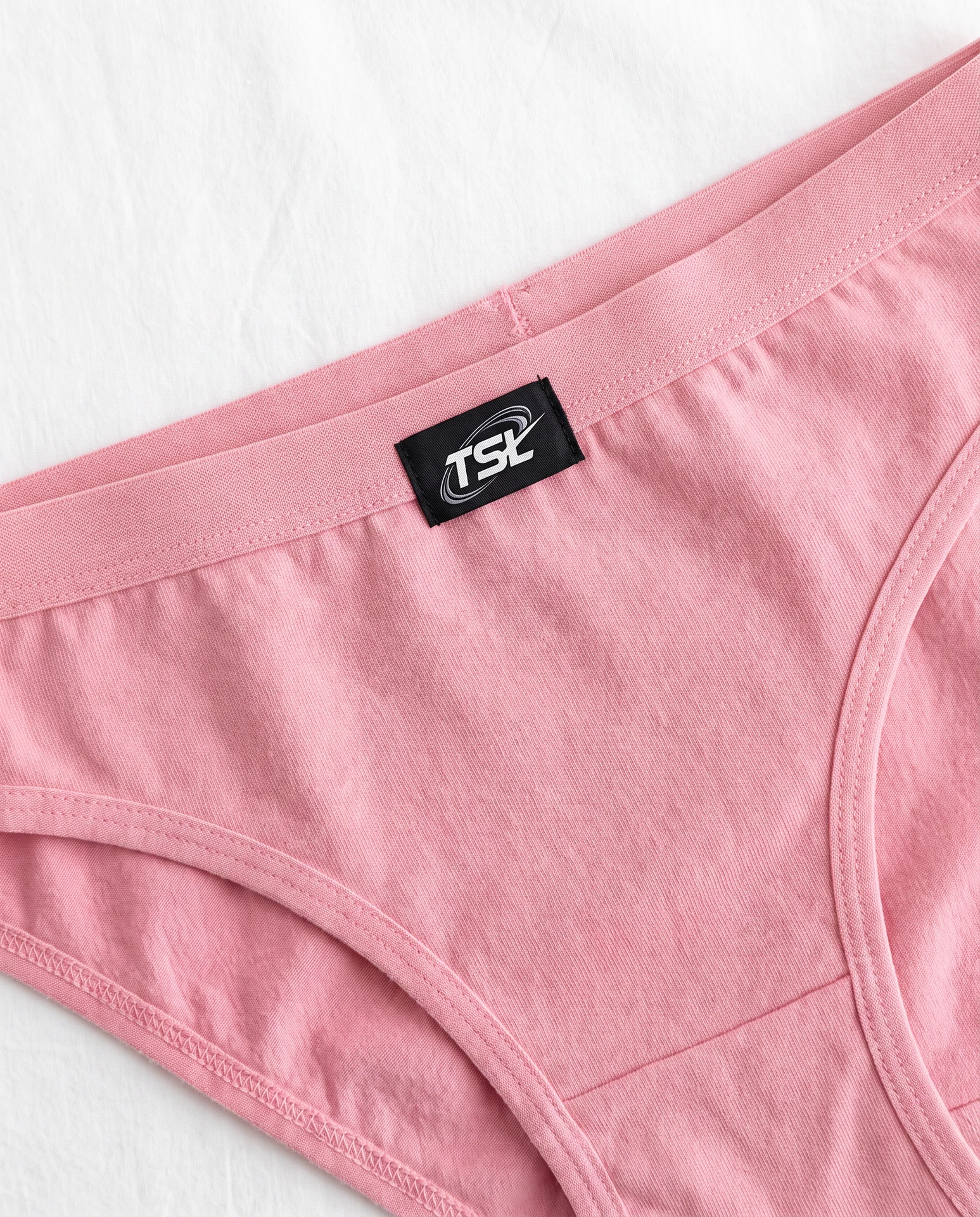 TheSweetLie pink panties with black TSL label